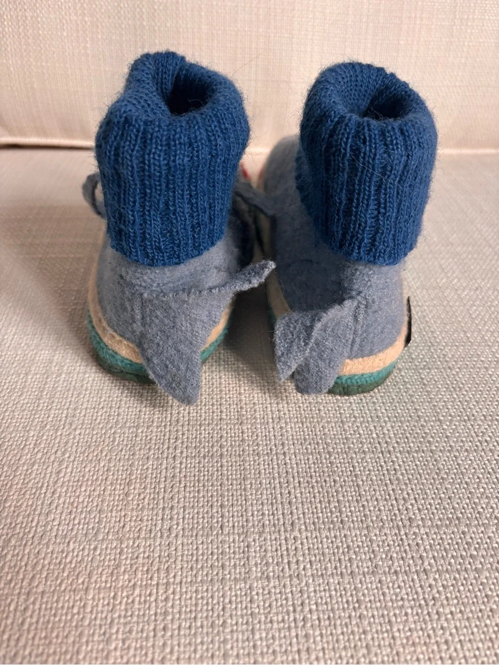 Garnet Hill Blue Shark Kids Slippers